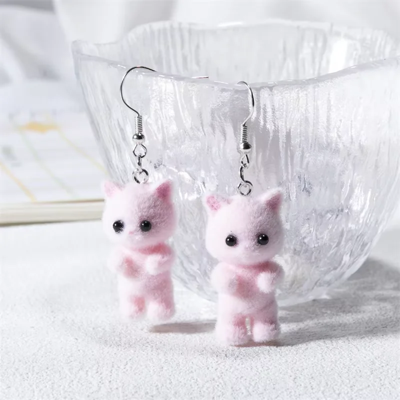 Pink Cat Earring