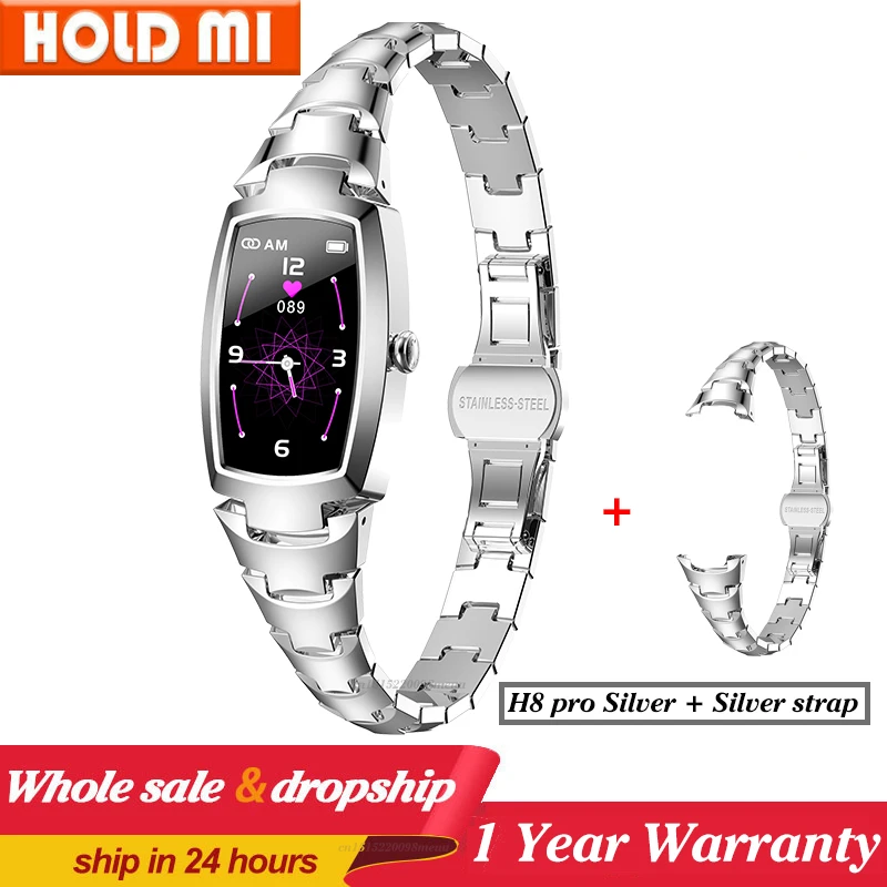 2021 H8 and H8 pro Women Smartwatch Heart Rate Monitor Blood Pressure Smart watch Band  Fitness Tracker lady bracelet Wristband 