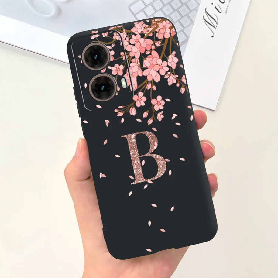 Luxury Initial Letters Soft Silicone Protective Case - Shockproof Bumper Cover