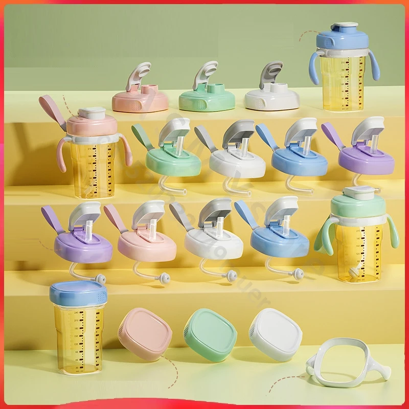 Suitable for hegen bottle accessories/storage box cover/cup cover/handle/dust cover+bottle collar/straw/square bottle universal