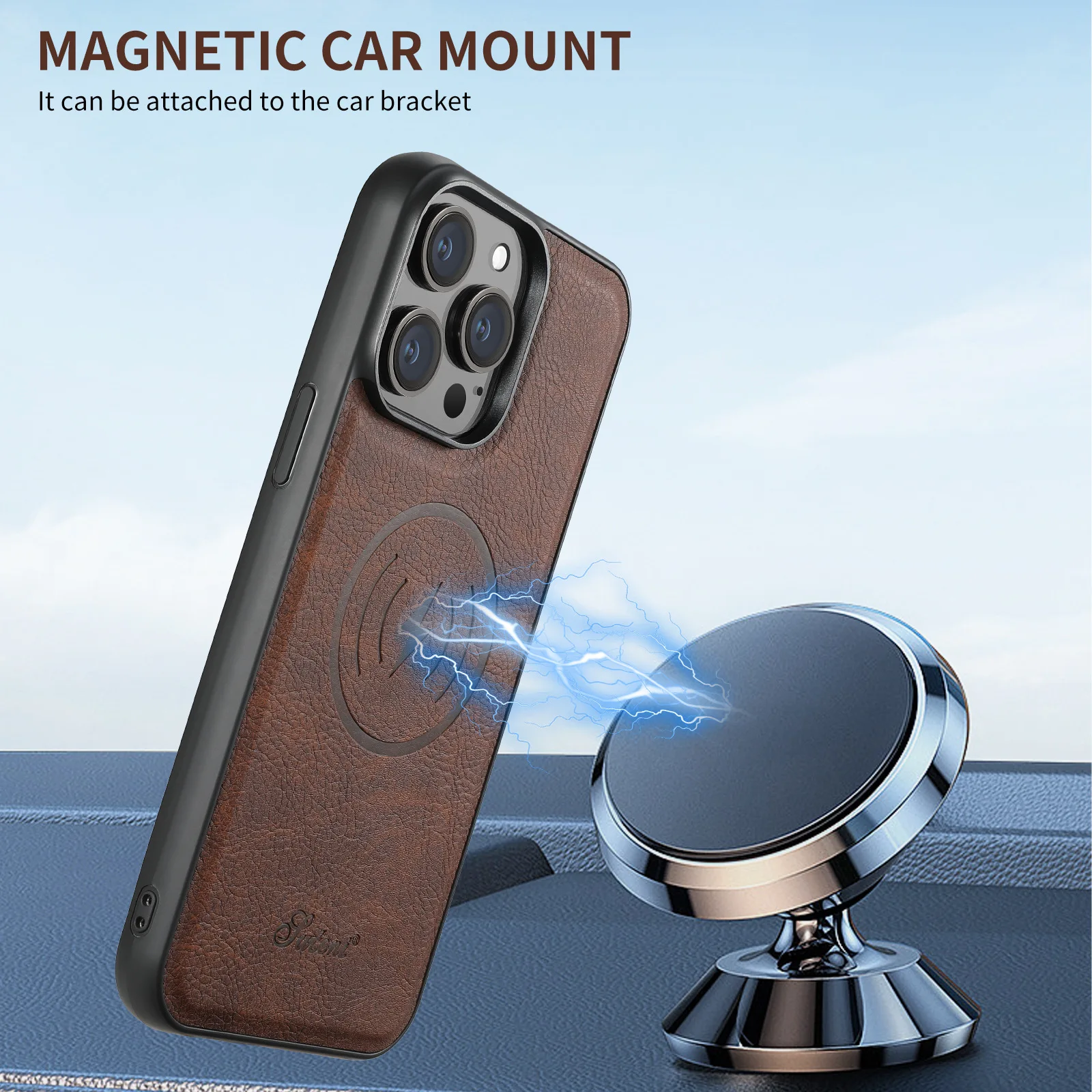MagSafe Magnetic Wireless Charging Leather Case for iPhone 15 14 13 12 Pro Max 15 Plus 14 Pro Wallet Card Bag Slot Holder Cover