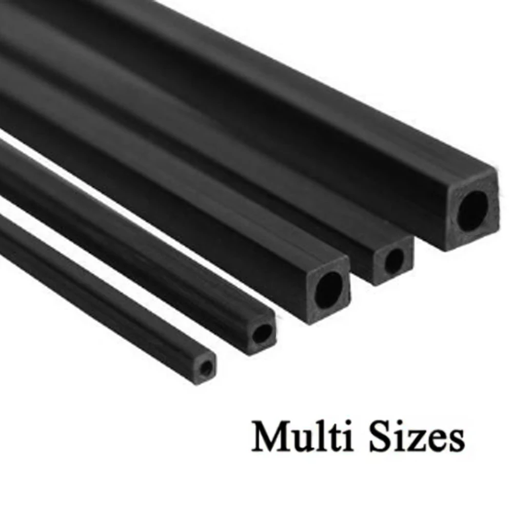 6-12 Stück Kohlefaser-Vierkantrohr Länge 500mm Außendurchmesser 2mm 3mm 4mm 5mm 6mm 8mm 10mm Pultrudiertes Kohlefaserrohr – Detail 3