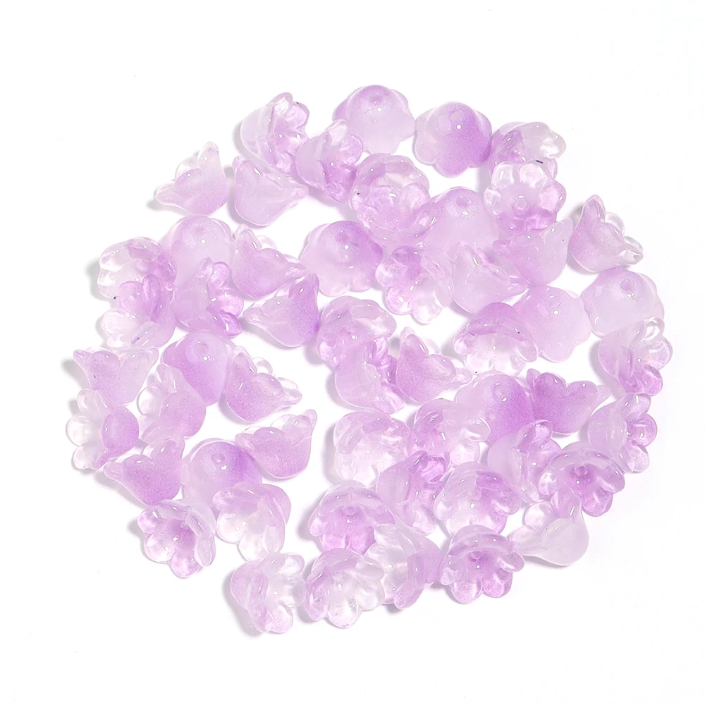 Lot De 150 Perles En Verre Tchèque En Forme De Fleur De Lys