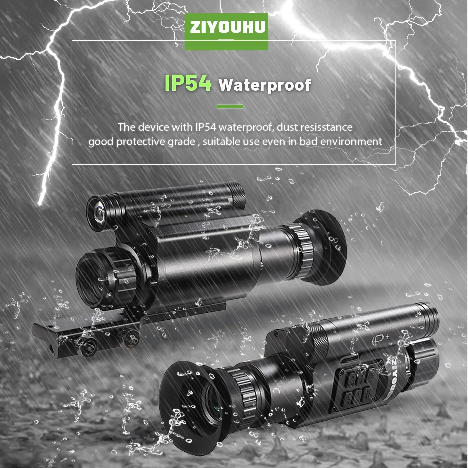 ZIYOUHU NV075 New Arrival Night Vision 1080P HD Video Camera Crosshair Cursor Target Position Camping Clip-on Digital Monocular 5