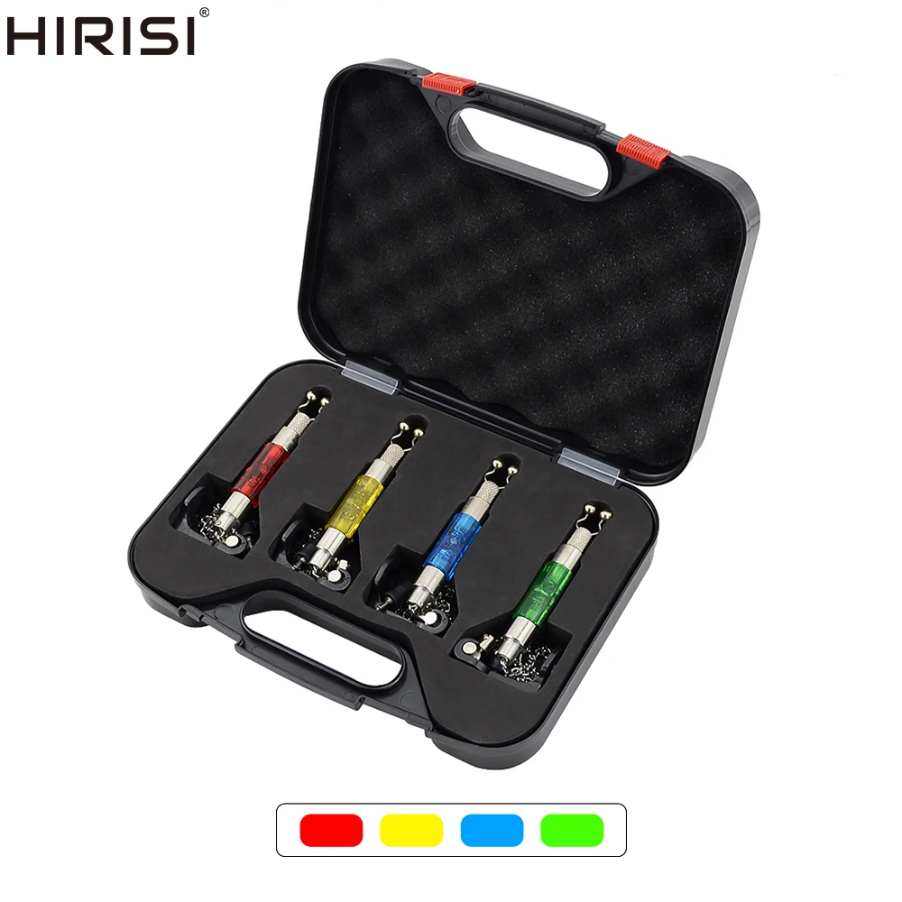 LED 잉어 낚시 스윙어 드롭 오프 표시기, 4 인 박스 잉어 낚시 장비