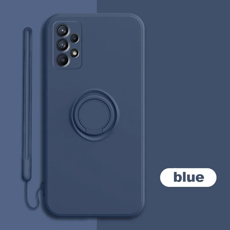 Liquid Silicone Ring Holder Soft Phone Case - Enhanced Grip and Protection