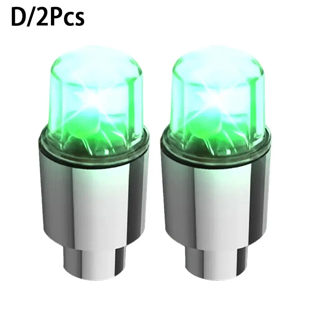 2PCS Colorful LED Wheel Light Valve Caps