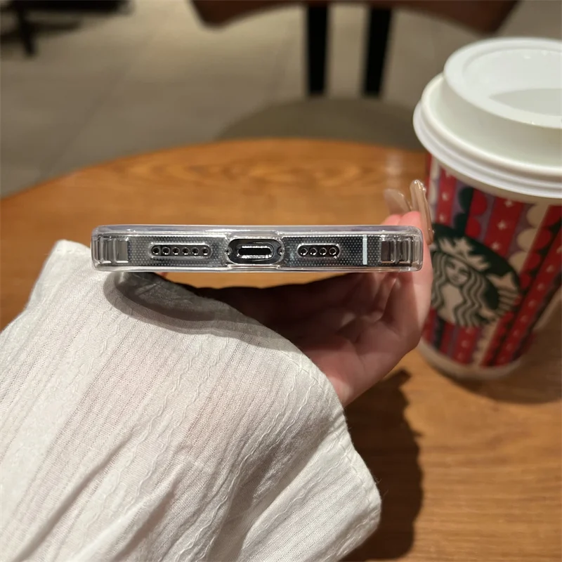 Crystal Clear Magnetic Wireless Charging Phone Case Cover
