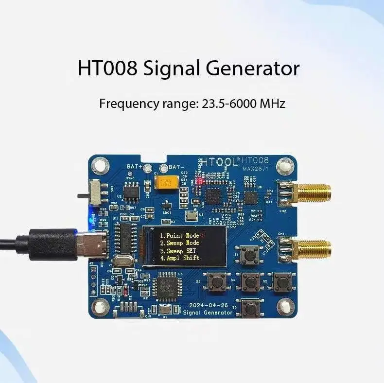 HT008 23.5-6000MHz Signal Generator MAX2871 Chip Serial Port Control RF ...