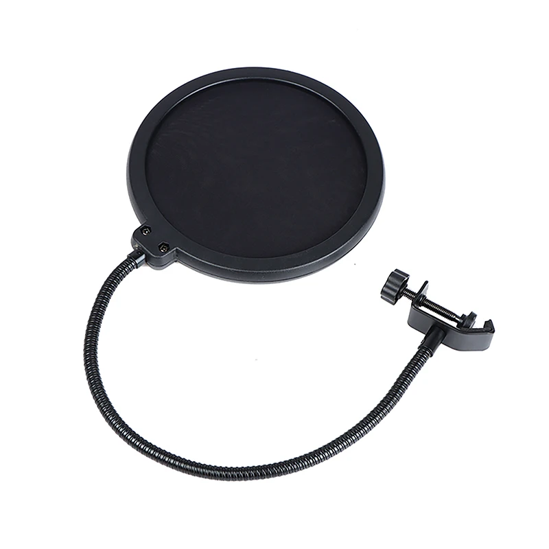Schermo per microfono per accessori di registrazione e conversazione, filtro per microfono da studio a doppio strato, maschera flessibile antivento per filtro audio - immagine 4