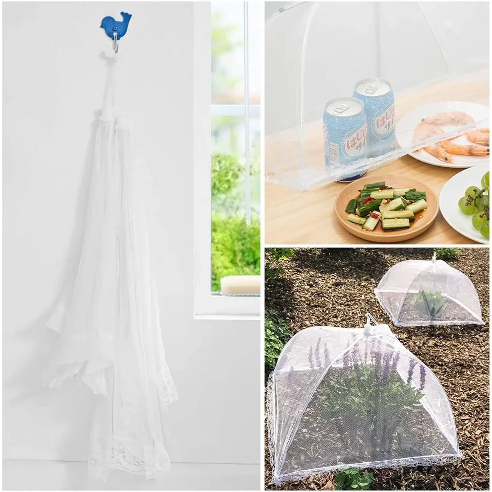 Description Picture 5 of itemFoldable Food Mesh Cover Fly Anti Mosquito Pop-Up Food Cover Umbrella Meal Vegetable Fruit Breathable Cover Kitchen Accessories.
