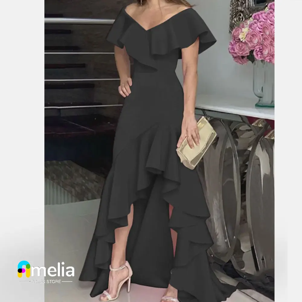 

Amelia V-Neck Prom Dress Shawl Sleeves With Floor Length Evening Dress Women Birthday Wedding Party Formal Gowns Arabia 2024