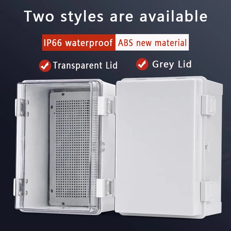 Weatherproof ABS Plastic Junction Box Enclosure with Hinge Buckle