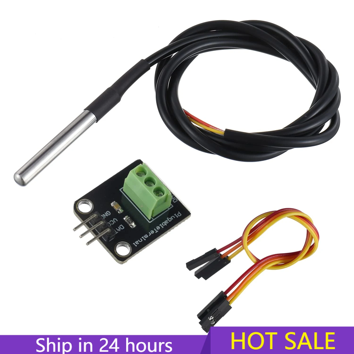 DS18B20-Temperature-Sensor-Module-Kit-Waterproof-100CM-Digital-Sensor ...