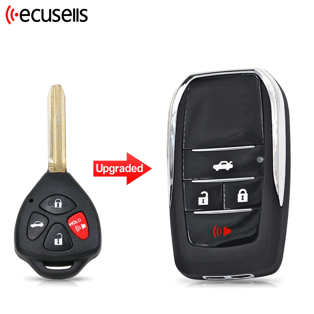 Modified Key 2/3/4 Buttons Fob For Toyota Reiz Camry Rav4 Yaris Corolla