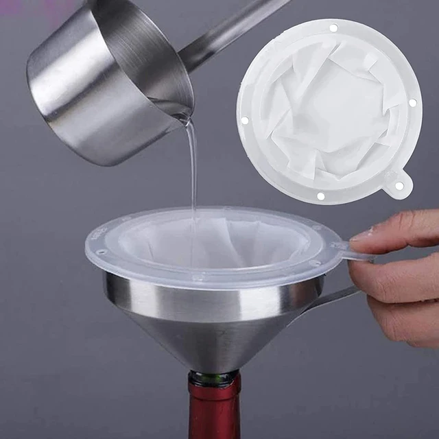 Új Ultrafine Háló Tölcsér Szűrő Finom Nylon Lekvár Étel Gyümölcslé -Tej Kávé Szűrésére - Image 3