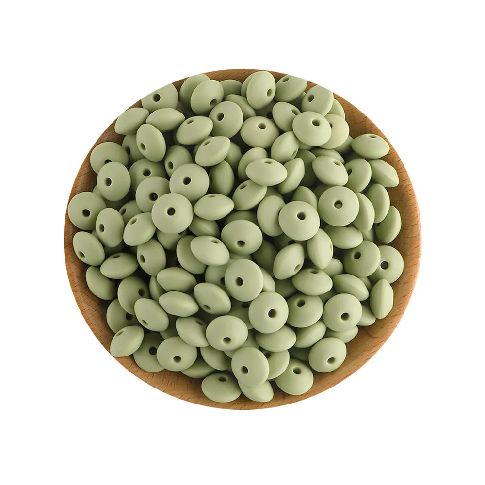 Silicone Lentil Spacer Beads for DIY Accessories (12mm, Multiple Quantities Available)