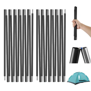 Aluminum Alloy Tent Poles Replacement Pre-Assembled Tarp Poles Lightweight Tent Rod for Sun Shelter Tarp Canopy Sail Replacement