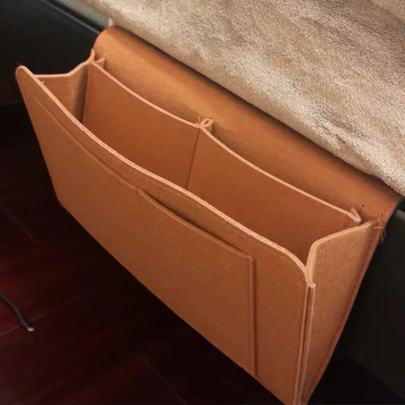 Baby Bed Hanging Organizer – Felt Storage Pockets for Couch & Bedside, Remote Control & Toy Storage Solution Storage Bag