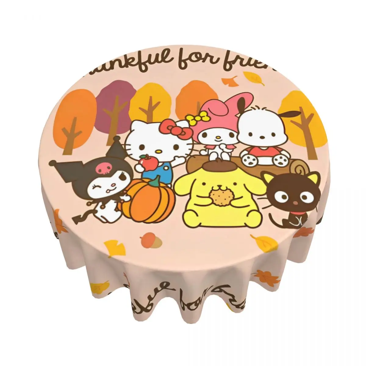 Sanrio Characters Tablecloth Outdoor Round Table Cover Funny Custom DIY Table Cloth For Living Room Dining 2