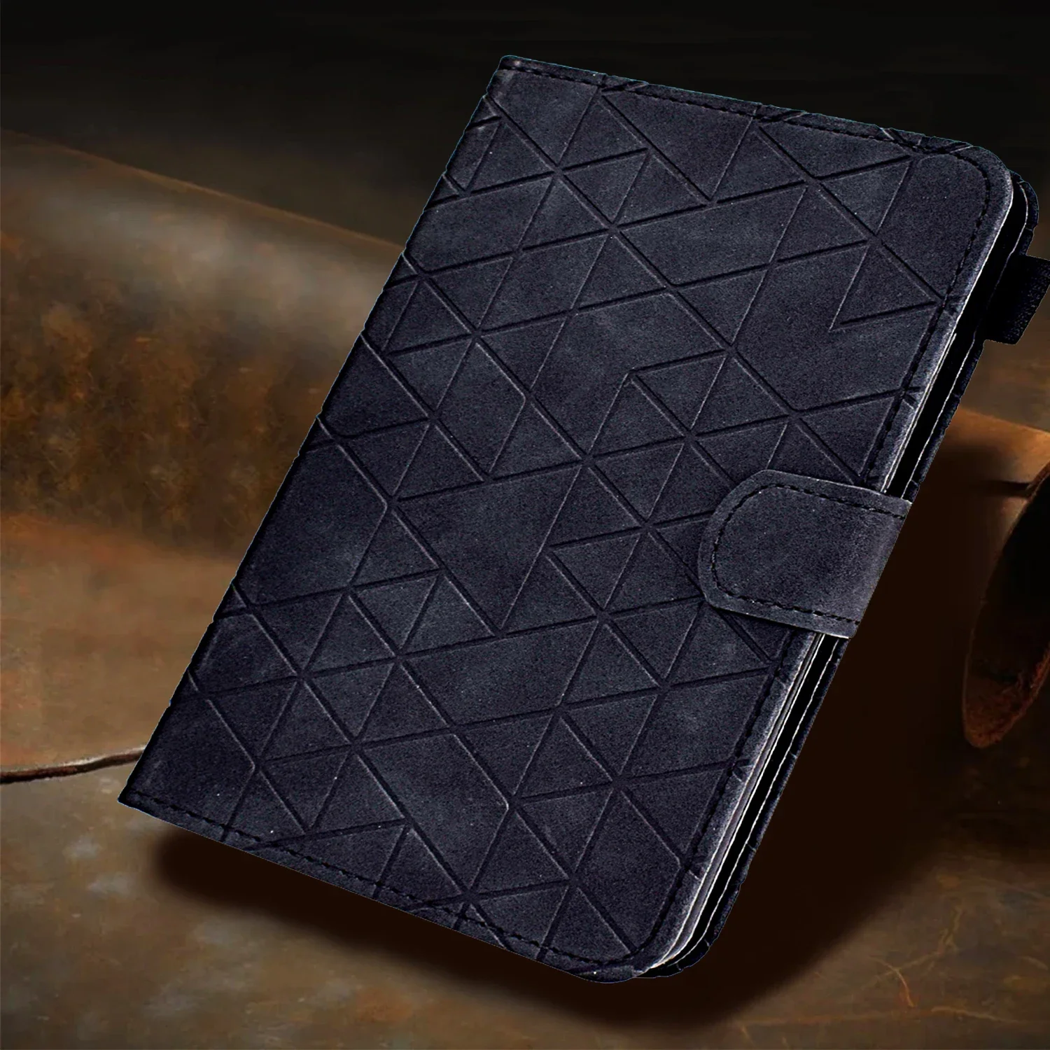 Elegant Rhombus Texture Leather Tablet Case