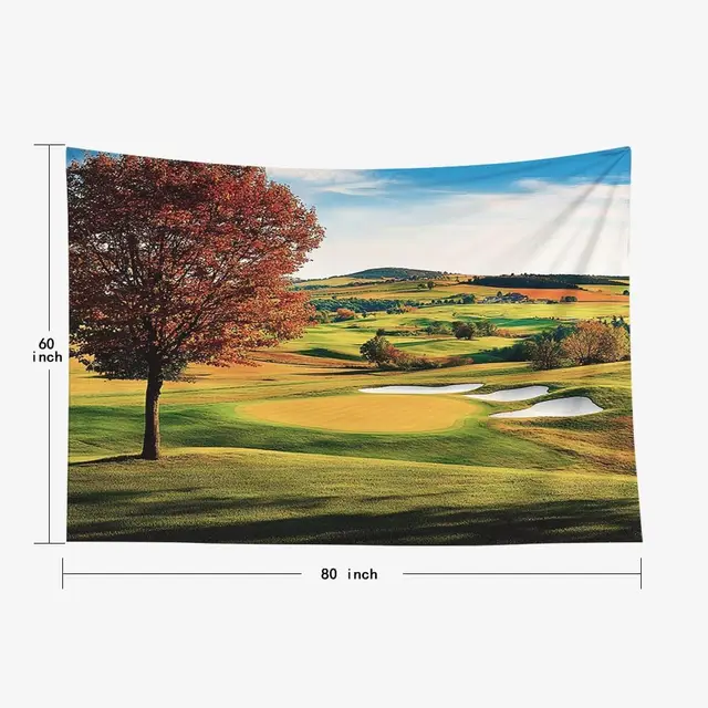 Autumn Forest Tapestry – Large Fall Tree Landscape Wall Hanging 2