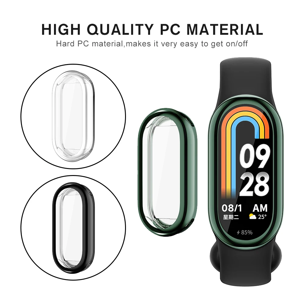 Per Xiaomi Mi Band 8 Custodia Protettiva Schermo Copertura Completa Per Custodia Protettiva Galvanica Custodia Protettiva Smartwatch
