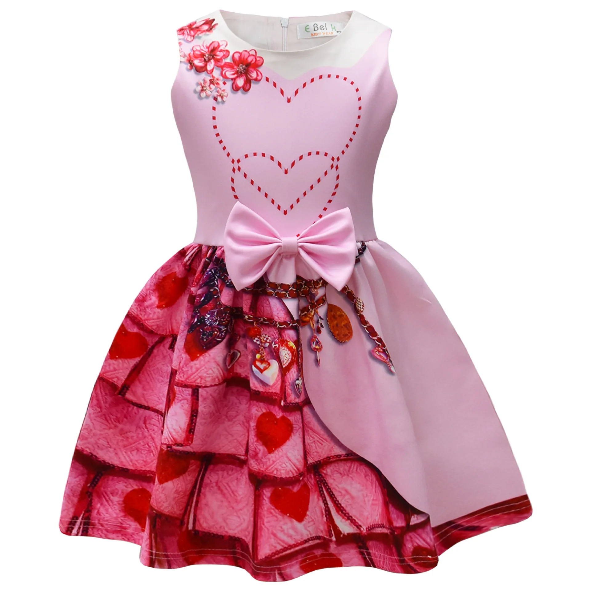 thumbnail image 1 of Nueva película The Rise of Red Ropa para niños Descendants 4 Disfraz de cosplay rojo para niñas Vestido de princesa de Halloween Vestidos de fiesta, 1 of 5
