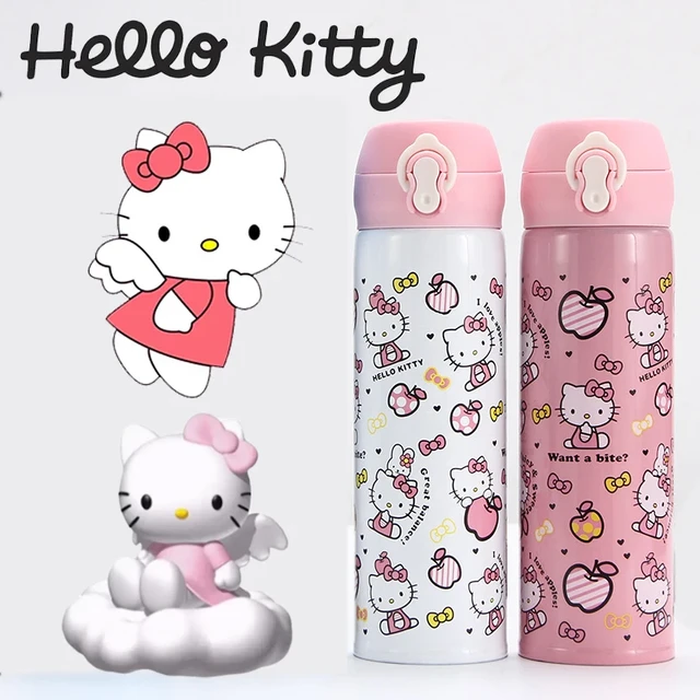 Ultraman Tiga Sanrio Hello Kitty Thermos Cup Childrens Water Bottle Kawaii  Anime 450ml Stainless Steel Insulation Exquisite Gift - AliExpress