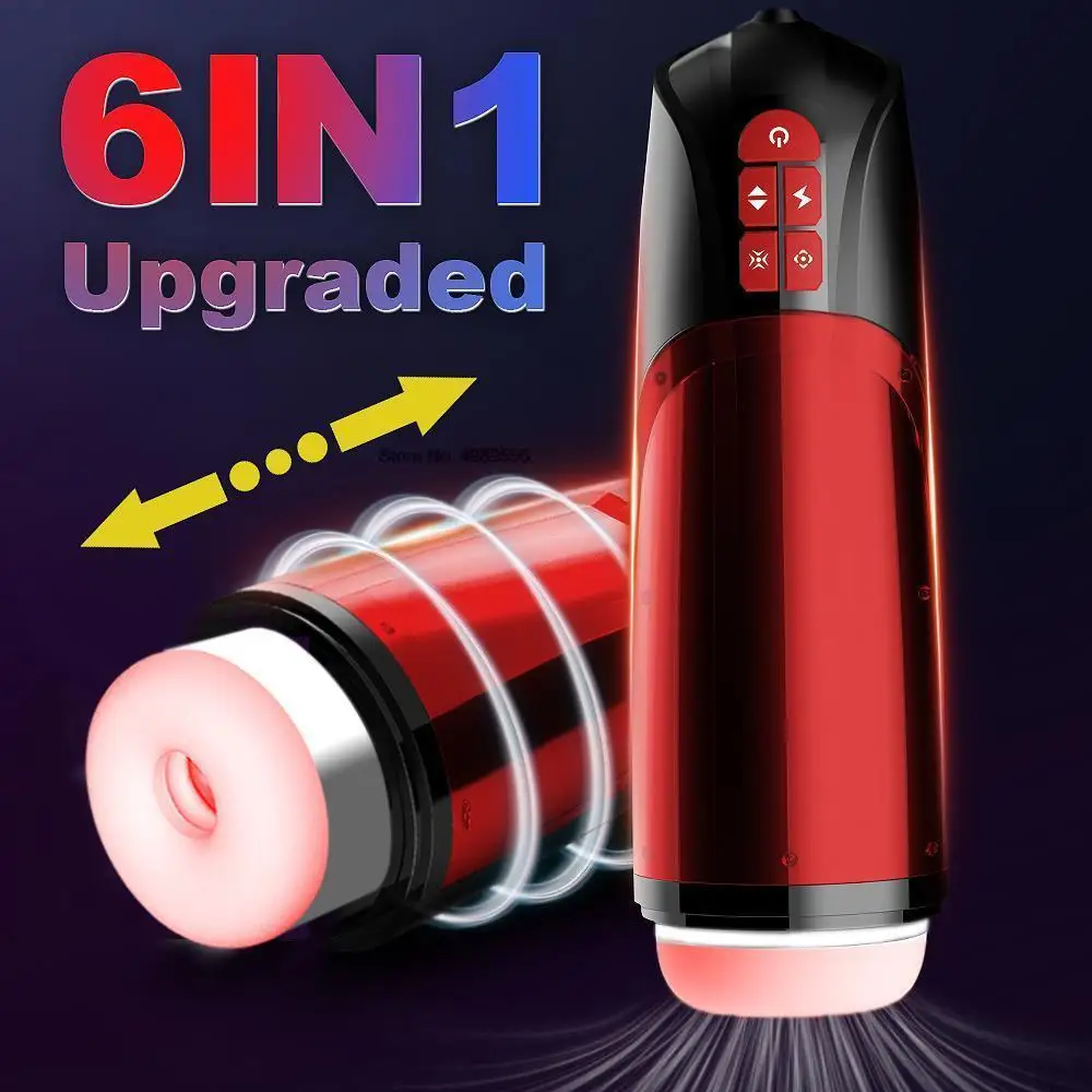 Automatic 6-in-1 Telescopic Suction Masturbator Cup For Men_voghion.com
