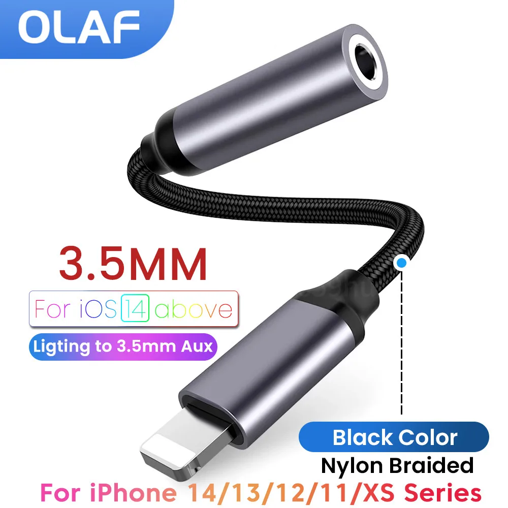 IOS 헤드폰 어댑터, 아이폰 13, 12, 11, X, 8, 7 플러스, 3.5mm AUX 케이블, C타입 어댑터, 헤드폰 커넥터 오디오, iOS 14