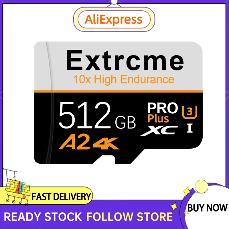 Scheda Di Memoria Scheda Sd Classe 10 Ad Alta Velocità 128Gb 256Gb 512Gb V30 A2 Scheda Di Memoria Flash 32Gb 64Gb Micro Tarjeta Sd Per Fotocamera Del 