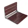 Folding Wall Mounted Teak Wood Fold Down Shower Seat Wood Stool Bench For Inside Shower, Bathroom Fold Up Show 2