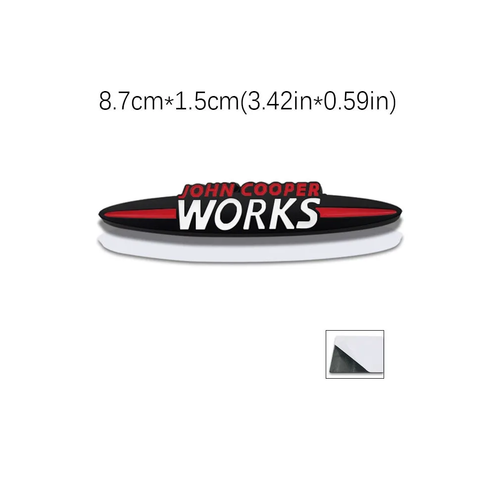 3d Metal Logo John Cooper Works Embelm Car Grill Badge Trunk Sticker For Mini R60 F56 R56 F54 F57 R70 JCW F60 F55 Accessories