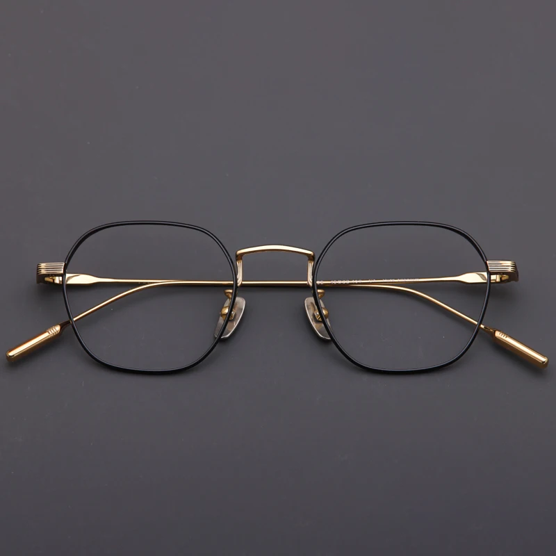 Muzz Women's Full Rim Polygon Square Titanium Eyeglasses 1
