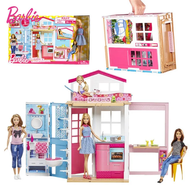 Mattel Barbie Toys Shiny Holiday House Pretend Play Girl's Toys Birthday Gift for kids Toys for Kids Fashion Dolls for Girls 5