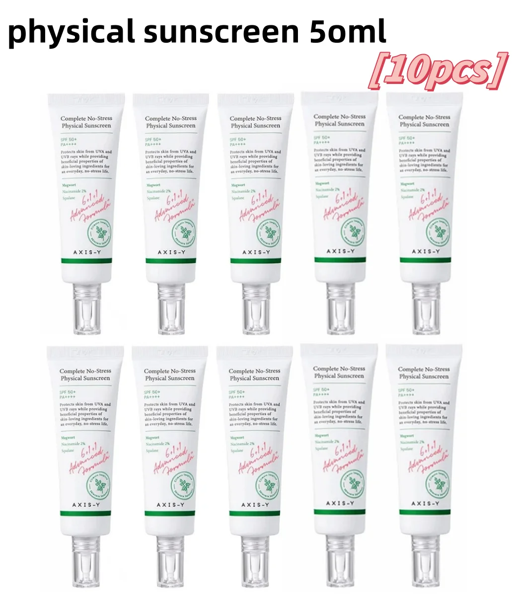 

10PCS AXIS-Y Complete No-Stress Physical Sunscreen 50ml SPF50+PA++++ Moisturizing Whitening Waterproof Skincare Refreshing Water