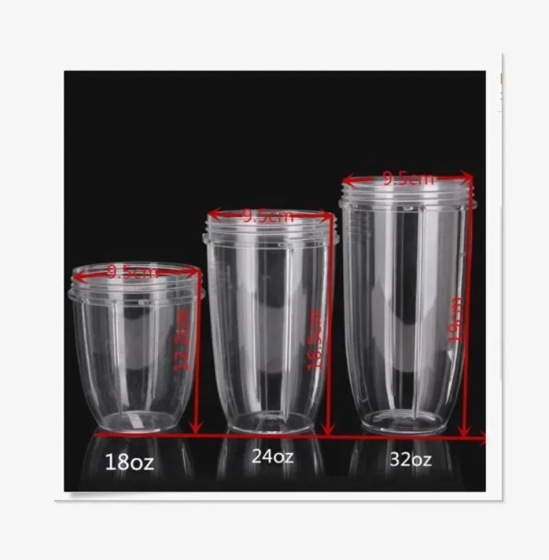Fruit Juicer 1Pcs Tranesparent Juicer Cup Parts Replacement for NutriBullet Juicer 18OZ 24OZ 32OZ Mixeur Manuel Cocina Kitchen Tools