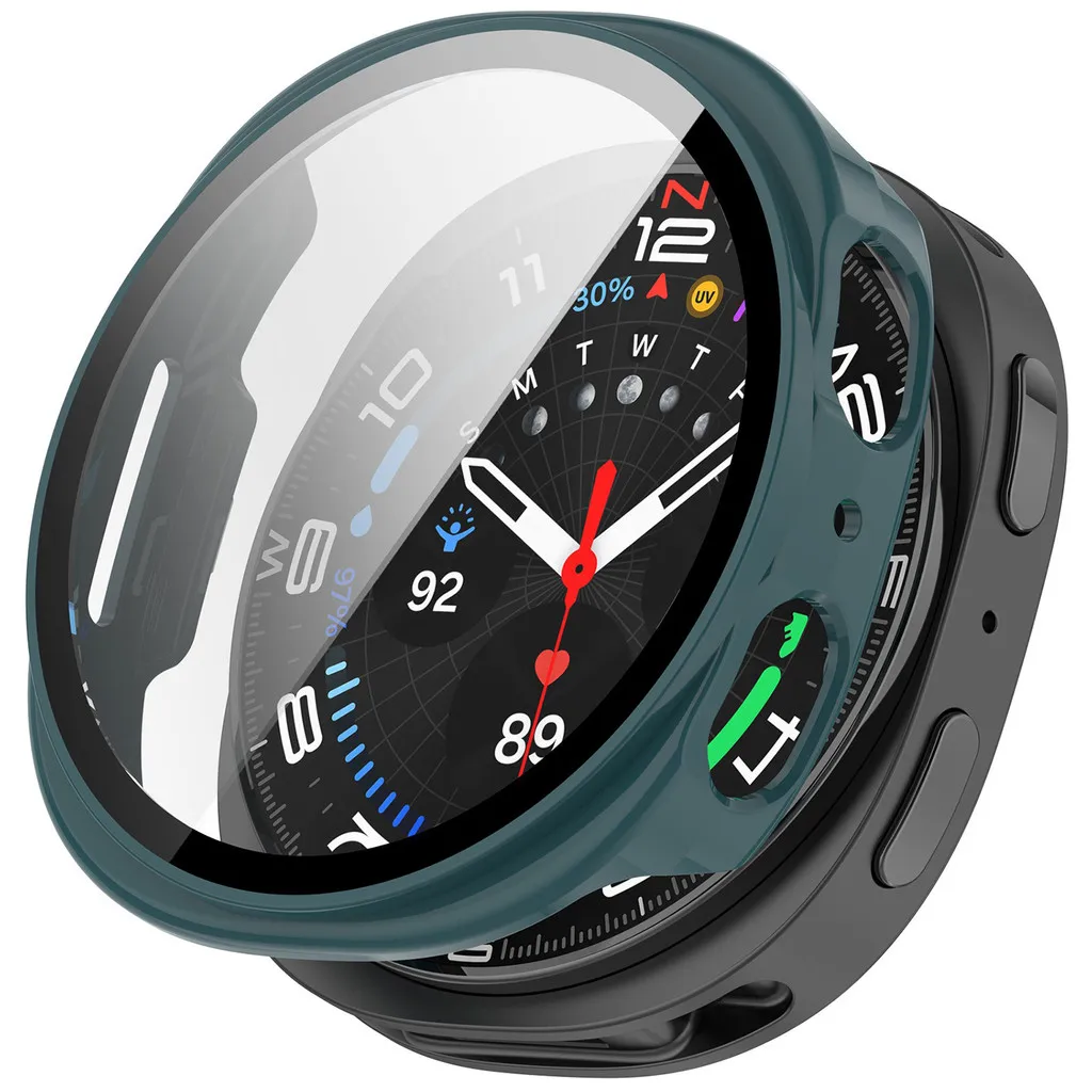 2-in-1 PC Hard Case with Tempered Glass Screen Protector for Watch – 40mm & 44mm
