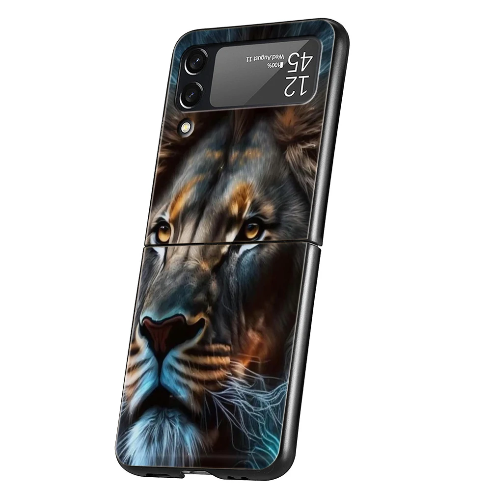 Lion Design Transparent Shockproof Foldable Phone Case