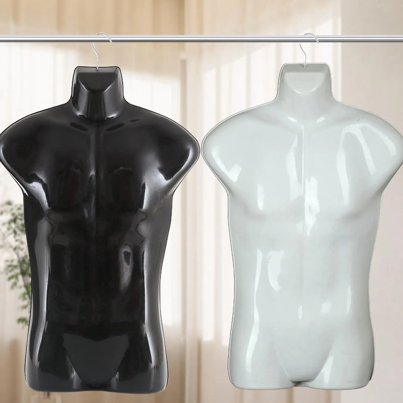 Male Mannequin Hanger Half Body Display Stand Professional Hanging Hook for Retail Store Market Window Garment Vendors Shop