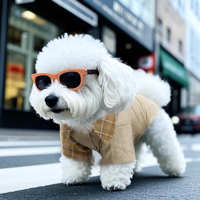 Plaid Cotton Dog Shirt 1