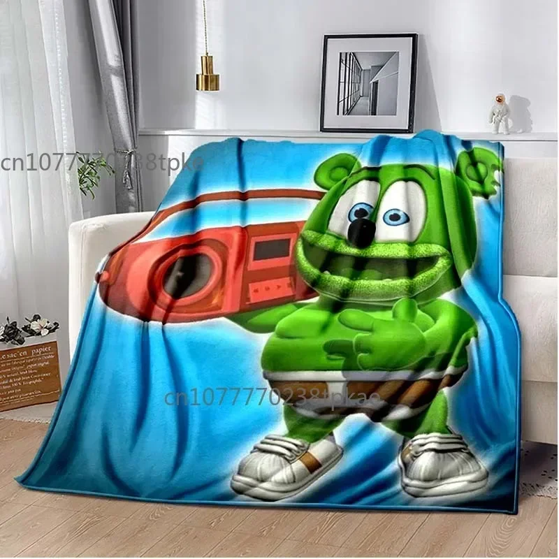 Gummibär Gummibar The Gummy Bear Poster Printed Blanket Fashion Throw Carpet for Sofa Bed Office Car Brithday Gift Decke 4