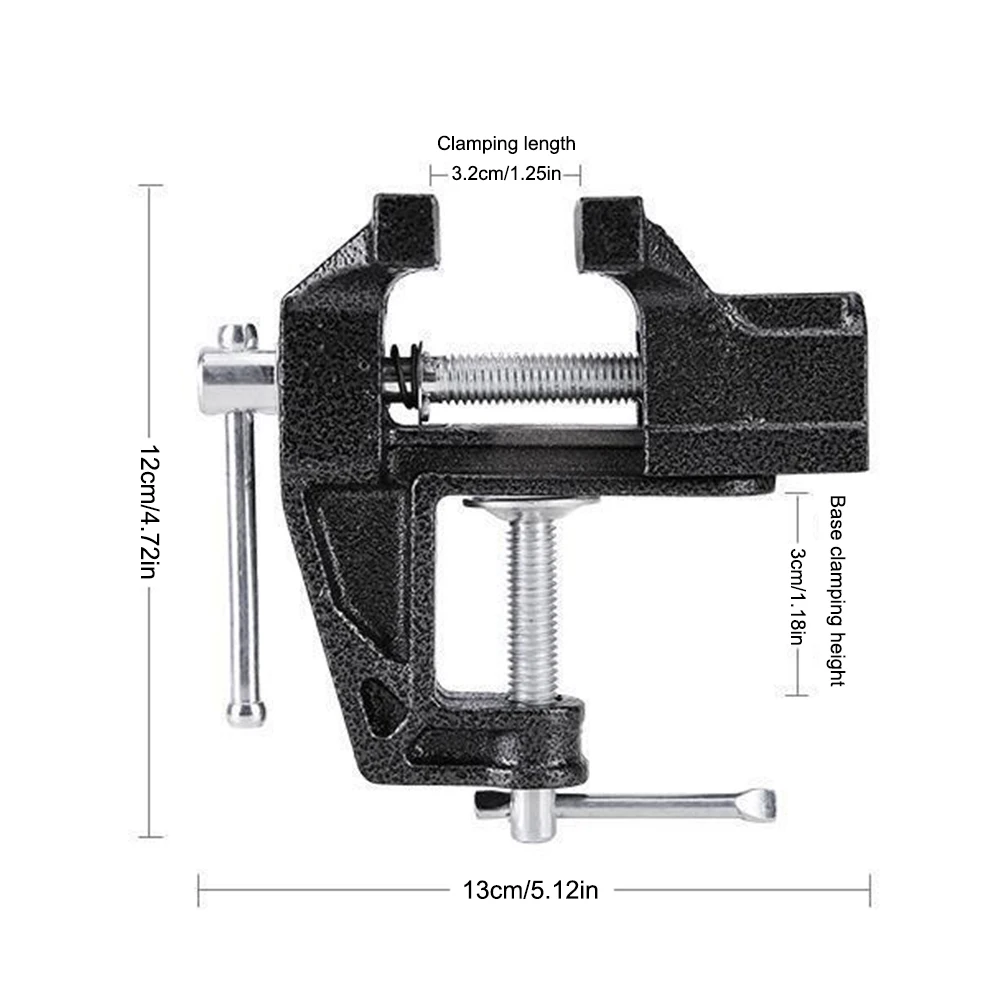 Golf Grip Replacement Tool Bench Clamp Quick Adjustment Vise Clamp Cast Steel Quick Shaft Clamp Golf Club Regrip Vise Tool 6