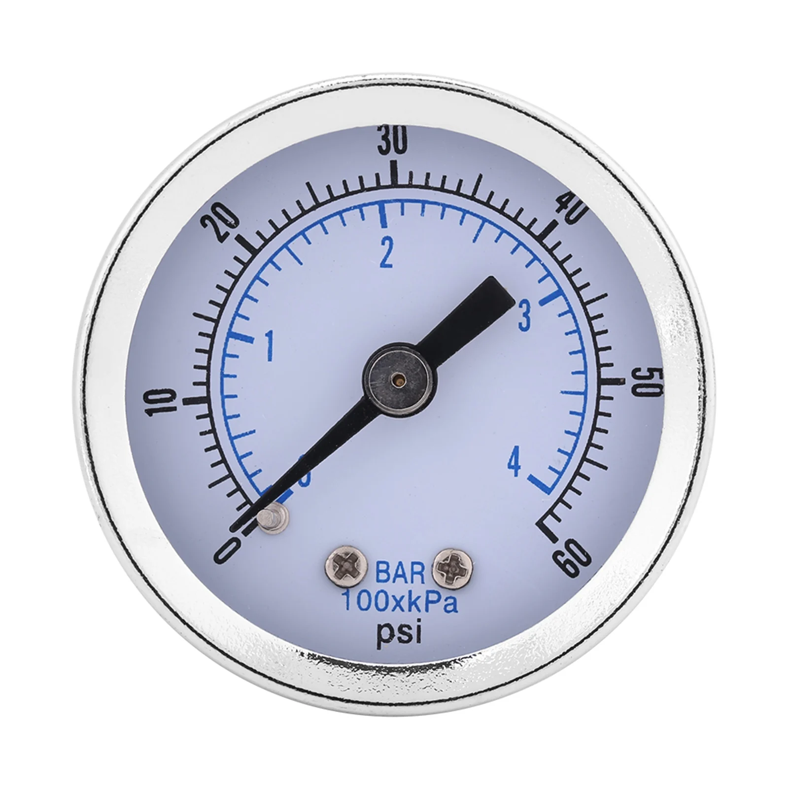 공기압 게이지 0?60psi 0?4bar 1/8NPT 압력 게이지 수압계 물 공기 오일용 압력 측정 도구