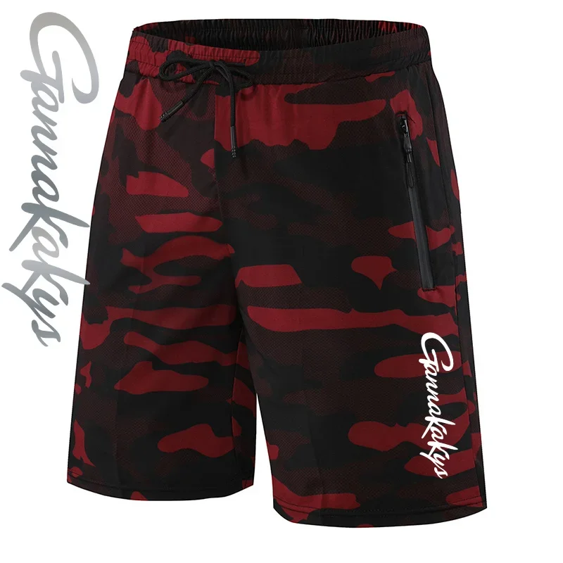 Summer Fishing Pants Men's Sports Quick Dry Breathable Shorts Outdoor Mountaineering Fitness Running Shorts