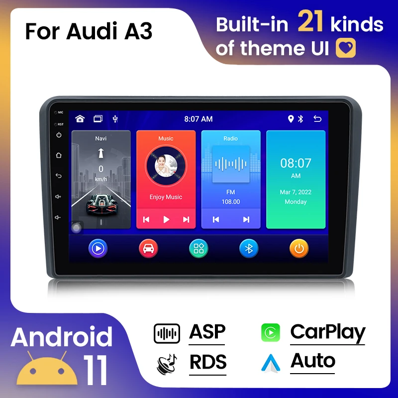 Headunit Android 9inch Car Radio For Audi A3 8p 20032012 S3 20062012 Rs3 2011 Multimedia