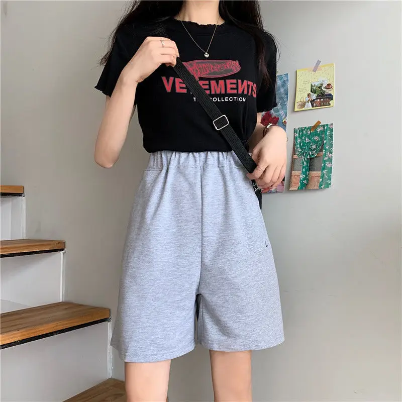 golf shorts Summer Women Cycling Shorts Sweet Casual Harajuku Cotton Sports Loose Wide-leg Elastic Fitness Shorts Pattern Clothing Aesthetic hotpants