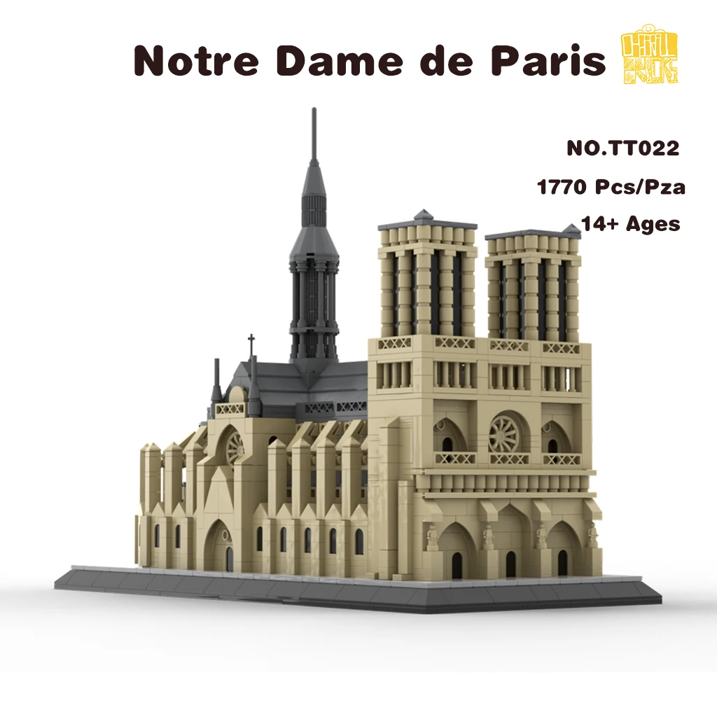 

MOC TT022 Notre Dame de Paris Model With PDF Drawings Building Blocks Bricks DIY Toys Birthday Christmas Gifts