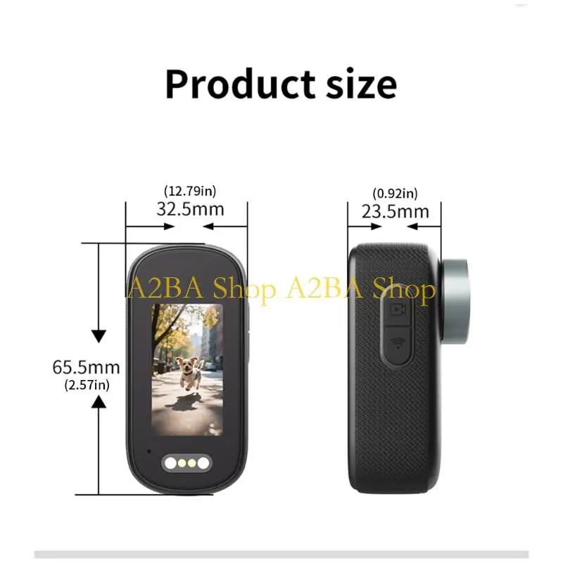 A2BA 4K 자기 미니 액션 카메라 간편한 녹화 3시간 배터리 서비스 광각 렌즈 스마트폰 연결 엄지 카메라